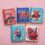Short Spider Man Zipper Wallet Cartoon Anime Portable Card Bag Zero Wallet Cross border New Wallet