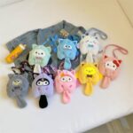 Cartoon Plush Bag Women's New Kuromi Slant Cross Bag Children's Grab Machine Doll Sanlio Cute Doll