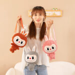 Labubu Plush toys city surroundings elf cartoon cute bubble rabbit rag cloth coin purse mate crossbody bag