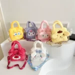 Cartoon New SpongeBob SquarePants Anime Handheld Diagonal Cross Bag Kuromi Yuguigou Girl Heart Change Key Bag