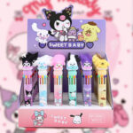 Korean-style cartoon plush collectible multicolored pens Cute student ten-color round-tip pens Student journal pens colored pencils