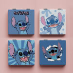 Stitch series small mirror double-sided folding portable carrying cute makeup mirror student dormitory folding mirror