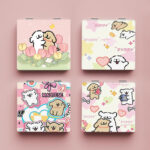 Cute Line Puppy Small Mirror Portable Double sided Mirror Folding Mirror Student Portable Makeup Mirror Mini Small Mirror