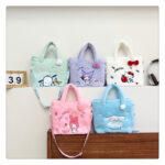 New Cartoon Plush Bag Kuromi Melody Toy Handbag One shoulder Crossbody Bag Cute Jade Guigou Children's Bag