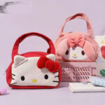 Cartoon KT handbag cosmetics storage bag travel portable large capacity cute cat makeup bag women's canvas bag