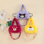 Wholesale Sanrio Handheld Rectangular Bag Plush Toy Bag New Single Shoulder Crossbody Bag 8-inch Grabber Doll