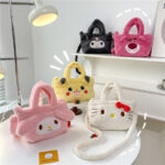 Grab doll plush bag for girls 2026 new style, cute JK student shoulder crossbody bag, portable bento bag for girls