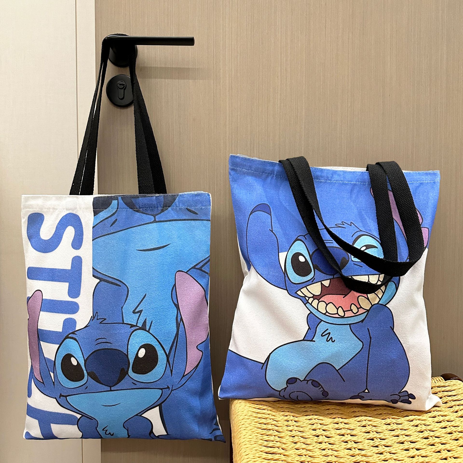 1 New Cartoon Cross border Anime Canvas Bag Fashion Student Bag Female Handbag Cute Commuter Versatile Single Shoulder Tote Bag - Image 1