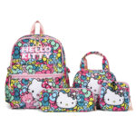 Sanrio 4-piece backpack KT cat backpack children's cartoon backpack Kulomi backpack girls' student backpack