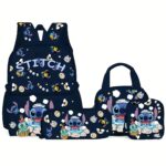 Cartoon 4-piece backpack Stitch School backpack children's cartoon backpack girls' student backpack (复制)