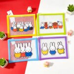 Miffy Rabbit A4 Mesh Bag Cute Miffy Snoopy A5 Mini File Bag Zipper Storage Bag