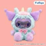 Sanrio Kuromi Clear Pofy Puffy Unicorn Plush, 7.5"