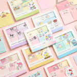 Sanrio Multi-Size Sticky Notes Set, Kawaii Hello Kitty Kuromi Cinnamoroll My Melody Pompompurin Assorted Memo Notes, Decorative Planner Sticky Tabs for Journal Scrapbooking