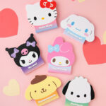Sanrio Character Shaped Memo Pads, Kawaii Hello Kitty Kuromi My Melody Cinnamoroll Pompompurin Pochacco Die-Cut Grid Notepads, Cute Stationery for Journal & Gifts
