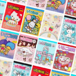 Sanrio Strawberry News Memo Sheets, Vintage Magazine Cover Decorative Notepaper, Hello Kitty Cinnamoroll My Melody Double-Sided Note Paper for Journal Scrapbooking