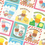 Cute Sanrio Ice Cream Square Memo Notepad | Non-Sticky Note Paper, 100 Sheets, Pochacco, Hangyodon, Tuxedosam, Keroppi Kawaii Stationery