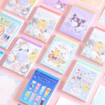 Sanrio Dessert Themed Memo Notepad | Non-Sticky Cute Note Paper 70 Sheets, Hello Kitty Kuromi Cinnamoroll Kawaii Stationery