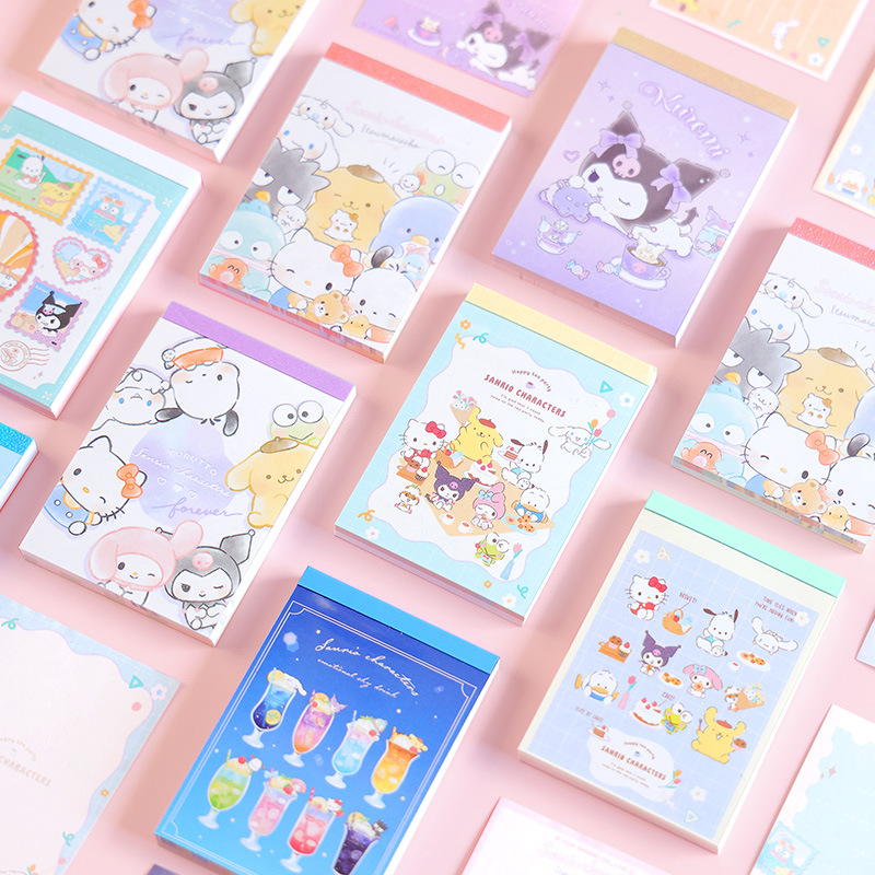主图1 Sanrio Dessert Themed Memo Notepad | Non-Sticky Cute Note Paper 70 Sheets, Hello Kitty Kuromi Cinnamoroll Kawaii Stationery - Image 1