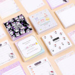 Sanrio Square Memo Notepad | 200 Sheets Non-Sticky Decorative Note Paper, Hello Kitty Kuromi My Melody Cinnamoroll Kawaii Stationery