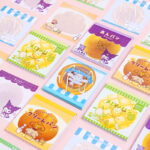 Cinnamoroll Bakery Square Memo Pad, 80 Sheets Non-Sticky Decorative Note Paper, Kawaii Bread Design Sanrio Stationery