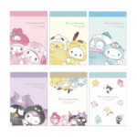 My Melody & Piano Watercolor Memo Pad, 70 Sheets Grid Note Paper, Sanrio Kawaii Non-Sticky Decorative Notepad
