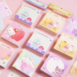 Sanrio Cloud Candy House Memo Pad 200 Sheets, 8×8cm Non-Sticky Decorative Note Paper, Kawaii Hello Kitty Stationery for Journal Planner