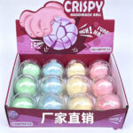 Crispy Crunch Squeeze Fidget Ball, Wax Shell Crackle Stress Relief Toy, Kawaii Pastel Decompression Squish Toy with Individual Case