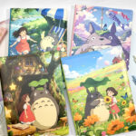Totoro Anime PU Leather Journal Notebook, Full Color Illustrated Inner Pages, Cute Studio Ghibli Themed Diary for Students & Anime Fans