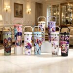 New Monster Hunt Water Cup 30 Handheld Car Cup Ice King Cup Vacuum Straw Cup 304 Stainless Steel Insulated Cup