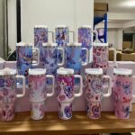 Cartoon 40oz Stitch Series Insulated Cup Ice King Cup with Handle Insulation and Cooling High Beauty Wholesale