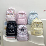 New student backpack with large capacity Sanrio print for junior and senior high school students, casual and simple backpack