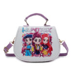 New foreign trade anime cartoon witch hunting group children's small bag kpop printed pu diagonal cross shaped cute small bag