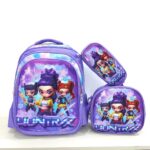 Three piece witch hunting group kpop foreign trade wholesale 3D elementary school backpack children's cartoon backpack pencil case meal