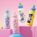 Cartoon Cute Labu Double Drinking Cup Handheld Stainless Steel Insulated Cup Outdoor Portable Children's Straw Cup