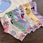 Children's Socks: Sanrio Girls' Cartoon Heel Pattern Socks Student Kulomi Melody Middle Tube Anti slip Socks