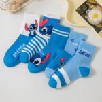 Manufacturer's Japanese cartoon new Stitch mid tube women's socks, children's cute cartoon anime mid tube socks