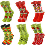 New Cross border Christmas Creative Socks from Europe and America Cartoon Greentown Spot Knitted Socks for Men and Women Personalized Couple Trendy Socks