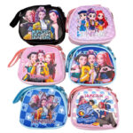 Cute children's crossbody shoulder bag witch hunting group double-sided printed small shoulder bag, kindergarten student carry on bag