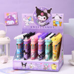 Cartoon Ten color ballpoint pen side press multi-color integrated hand account pen student creative gift pen stationery