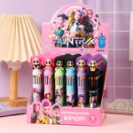 Cartoon 10 color ballpoint pen side press multi-color integrated hand account pen student creative gift pen stationery