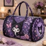 New Digital Printed Sanrio Kuromi Hello Kitty Short Distance Handheld 3D Travel Bag Multi functional Sports Handbag