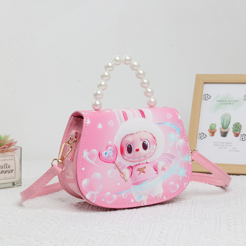 5 Children's princess bag, labubu bag, versatile and trendy crossbody bag for little girls, hand-held shoulder bag - Image 1