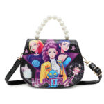 New foreign trade anime cartoon witch hunting group children's small bag kpop printed pu diagonal cross shaped cute small bag (复制)