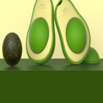 Cat Mint Ball pet toy, avocado-shaped, can be used for cats to chew and clean their teeth