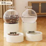 Large Capacity Automatic Pet Feeder Plastic Leakproof Pet Food Bowl Visual Window Detachable Cat Feeder Bowl Pet Supplies