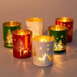 Christmas Glass Vessels for Scented Candle Making Supplies Jars Emtpy Containers for Wholesale