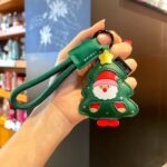 Wholesale Leather Christmas Tree Stocking Pendant, Backpack Chain, Party Supplies, Cute Keychain, Soft Texture, Backpack Charm Pendant.
