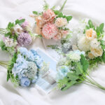 Nordic Artificial Flower Rose Holding Wedding Bouquet Silk Flower for Home Party Table Decoration Fall Decorations Fake Flower