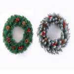 Christmas artificial wreath, diameter 30cm, made of plastic, suitable for holiday decoration