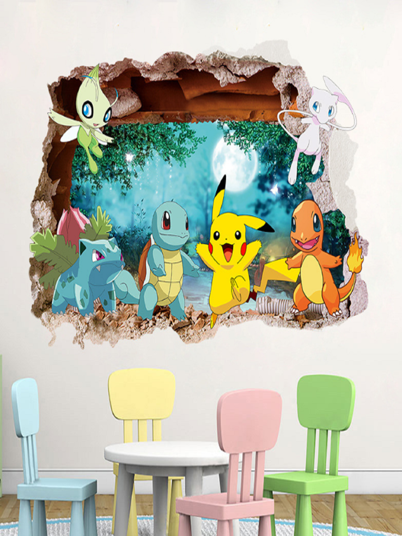 ScreenShot_2026-08-21_140843_714 Pokémon printed wall stickers, made of plastic, water-resistant and moisture-proof, beautify the wall, suitable for bedrooms and living rooms - Image 1
